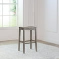 thumbnail image 3 of Woven Paths Fiddler Backless Wood Bar Height Stool, Aged Gray, 3 of 4