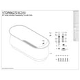 thumbnail image 6 of Kingston Brass VTDR662723C310 66-Inch Acrylic Oval Double Ended Freestanding Tub with Drain and Anti-Skid Surface in Glossy White/Matte Black, 6 of 8