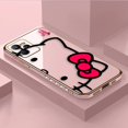 thumbnail image 3 of Pink Art Hello Kitty Cat Cover Smooth E-TPU Phone Case REALME GT 2 NEO3 MASTER 7 8 8I 9 9I 10 11 PRO C30 C33 C35 C53 C55 5G Case, 3 of 5