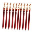 thumbnail image 2 of S SERENABLE 10 Pcs Piquets de Tente en Aluminium Métal pour Randonnée Plage Canopées Rouge, 2 of 9