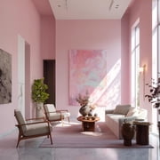 Evolve Latex Paint and Primer, Interior and Exterior Paint, Eggshell Finish, Posy Pink, 1 Gallon