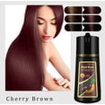 thumbnail image 2 of Cherry Brown Hair Dye Shampoo, 3 in 1 Natural Color Shampoo for Men & Women, Long-Lasting for 100% Gray Hair Coverage, 500ml, 2 of 6