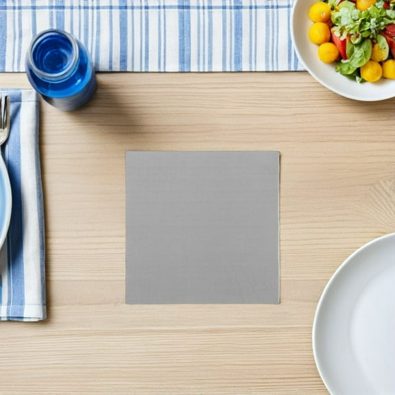 OULII 60Pcs Decorative Paper Napkins Dark Grey Double Layer Disposable for Holiday and Bbq Events