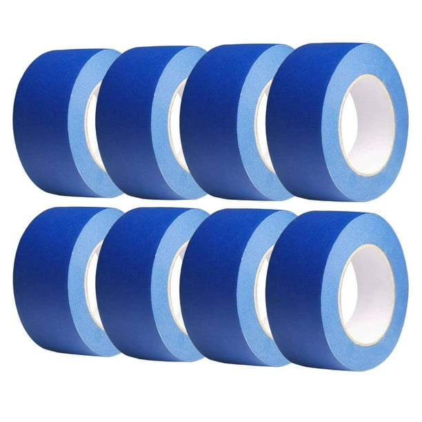 Cinta adhesiva para pintores JayJayUp, 5 cm de ancho, azul, 8 rollos de 400 m en total