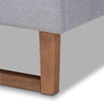 thumbnail image 6 of Baxton Studio Claudia Rustic Modern Light Grey Fabric Upholstered and Walnut Brown Finished Wood Full Size Platform Bed, 6 of 8