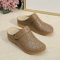 thumbnail image 6 of IUJSOY Clogs for Women Mules Shoes Comfortable Arch Support Closed Toe Sandals Wedge Slip on Shoes, 6 of 8