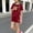 Red, variant on Amidoa Girls 2 Piece Outfits Summer Clothes Floral Print Short Sleeve Cute T-Shirt and Casual Shorts Kids Clothing Sets Black Size 14