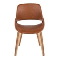 thumbnail image 4 of Fabrico Chair, Upholstered Dining Chairs, Mid-Century Modern Dining Chair, Kitchen Chairs for Dining Table, Dining Chairs Set of 2 (Zebra Wood, Camel Faux Leather), 4 of 8