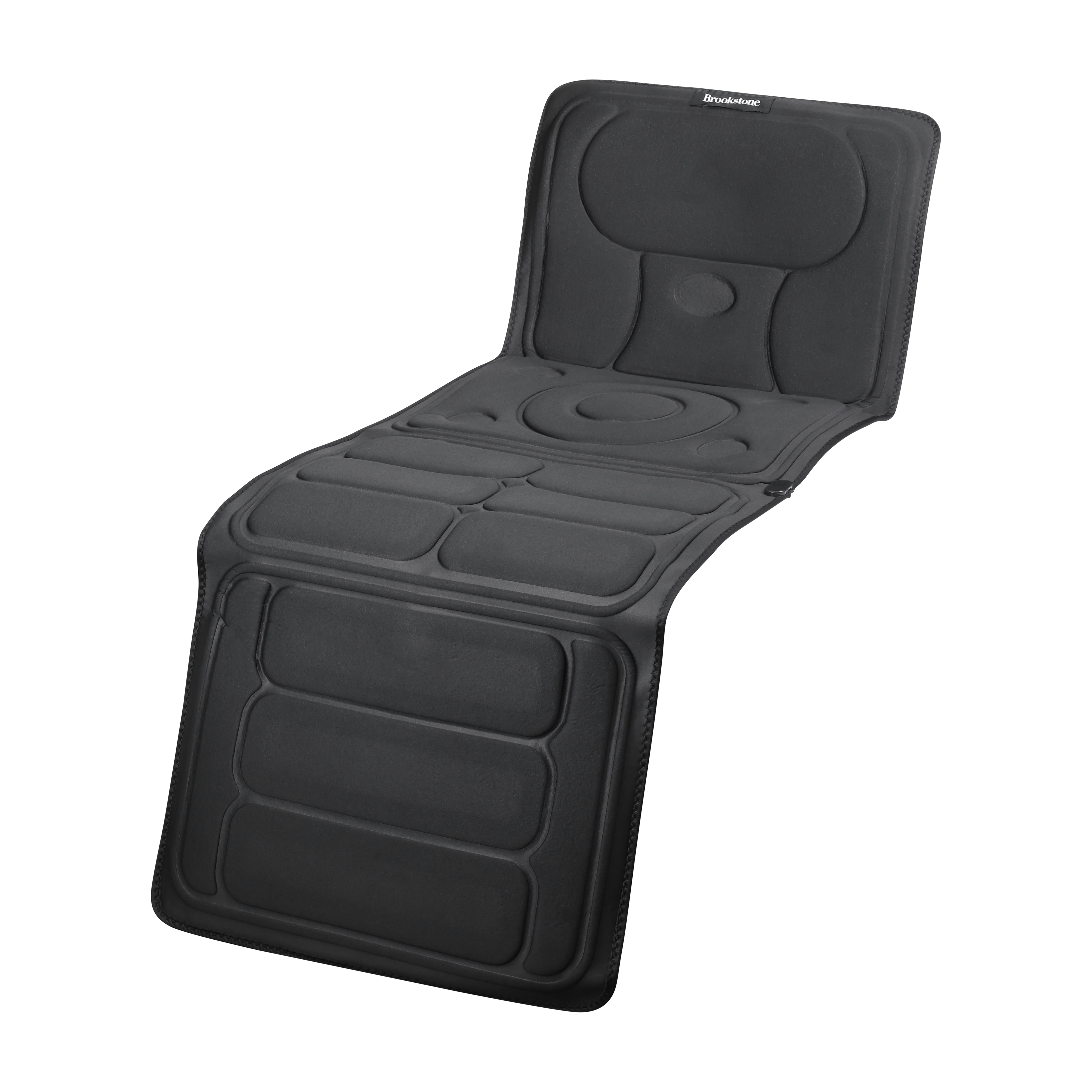 Brookstone Therma Mat Full Body Heating Massage Mat, USB Powered with 3 Massage Motors and Soothing Heat for Neck, Back, and Leg Relief, Foldable Portable Relaxation Pad