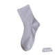 thumbnail image 1 of Zhuge 3 pares de calcetines de algodón para mujer, finos, suaves, cómodos, transpirables, por encima del tobillo, para negocios, informales (morado claro), 1 of 2