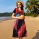thumbnail image 4 of Balery Closeup Red Flamingo Portrait Vestidos sueltos de manga corta para mujer, vestidos de verano 2025, vestidos casuales de corte A con vuelo., 4 of 6