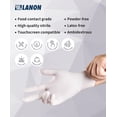 thumbnail image 2 of Guantes desechables de nitrilo LANON, aptos para alimentos, blancos, medianos, 2 of 6