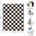thumbnail image 4 of Black and White Checkered Pattern Blanket,Comfortable Soft Flannel Throw Blanket,All Season,Warm Lightweight Blankets for Sofa Bed Couch Living Room Chair,30"x40", 4 of 4