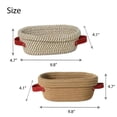 thumbnail image 5 of PLUZON 2-Pack Oval Bread Proofing Baskets, Cotton Rope Sourdough Banneton with Liners & Covers, Khaki, 5 of 7