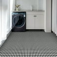 thumbnail image 3 of Abyssaly 10pcs Peel and Stick Floor Tiles 7.87" x 7.87" Self-Adhesive Flooring Tiles Vinyl Flooring for Kitchen, Bedroom, Living Room(Black and White checkerboard design), 3 of 6