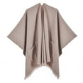 thumbnail image 1 of Women's Warm Shawl Wrap Cape Winter Cardigan Sweaters Open Front Poncho, 1 of 3