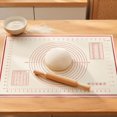 thumbnail image 5 of Red Transparent 3-Layer Thickened Silicone Baking Mat 0.016 Inch Non-Stick Dough Kneading Pad Heat Resistant Rolling Mat for Pastry and Bakeware Kitchen Accessories, 5 of 8