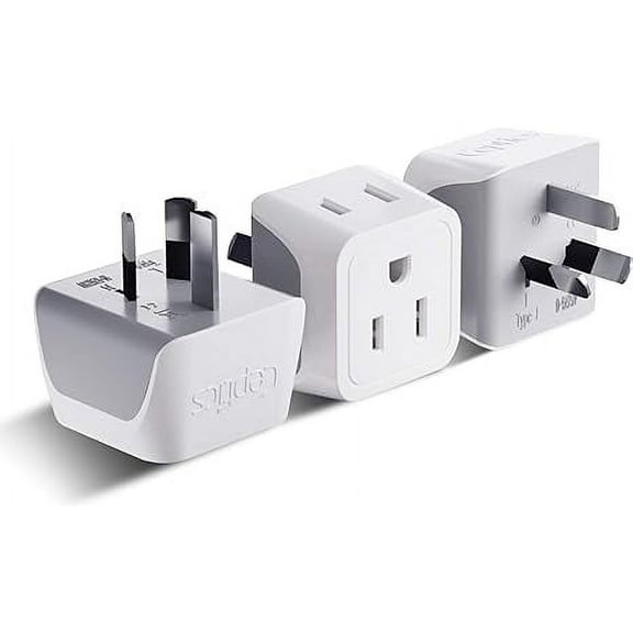 Ceptics CT-16 Australia, China Travel Adapter Plug - Type I (3-Pack)
