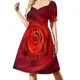 thumbnail image 1 of Vestido de manga corta para bailar rosas, vestidos de gala, vestido de verano holgado, vestido de verano para mujer, vestido de verano para mujer, 1 of 7