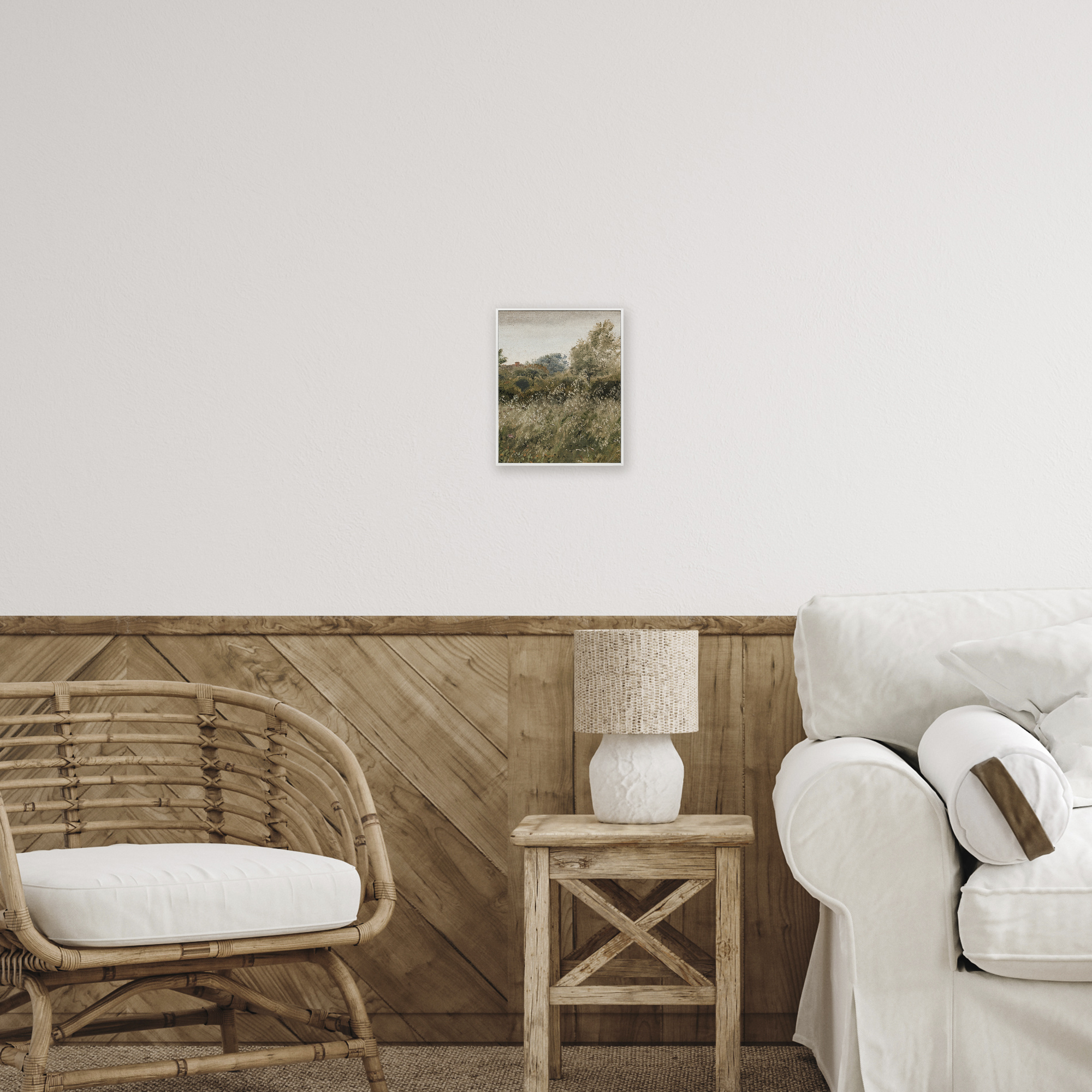 Thicket in Countryside White Framed Giclee Art, design by Lettered and Lined