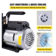 Vacuum Pump 5 CFM Dual Stage Refrigerant Vacuum Pump 1/2 Air Conditioner Refrigerant HVAC Air Tool ,Outstanding Oil Inlet System