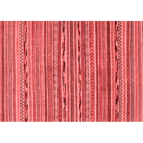 Ahgly Company Machine Washable Indoor Rectangle Abstract Red Modern Area Rugs, 2' x 5'