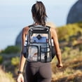 thumbnail image 4 of Pvc Clear Outdoor Backpack Multi Pocket Transparent Sports Backpack Sport Supplies (Black), 4 of 10