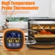 thumbnail image 2 of Termómetro digital para alimentos con alarma y sonda larga dual, pantalla LCD, preciso, para cocinar carne, barbacoa, horno de cocina, termómetro electrónico digital con alarma y temporizador., 2 of 8