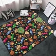 thumbnail image 3 of Lollipop Candy Chocolate Bean Print Shaggy Area Rug, Rugs for Living Room Bedroom Non Slip Door Mat Indoor Carpet Machine Washable Nursery Home Decor Floor Mats for Entryway 60x39in-#, 3 of 5