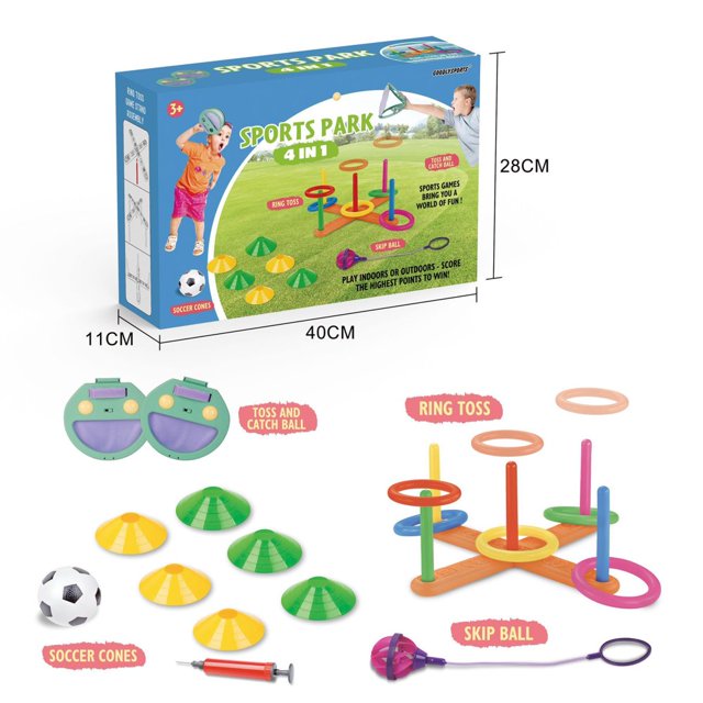 Bamboohart Multifunctional Game - Outdoor Games for Kids & Family Backyard and Indoor Party Game Set ,Style 1