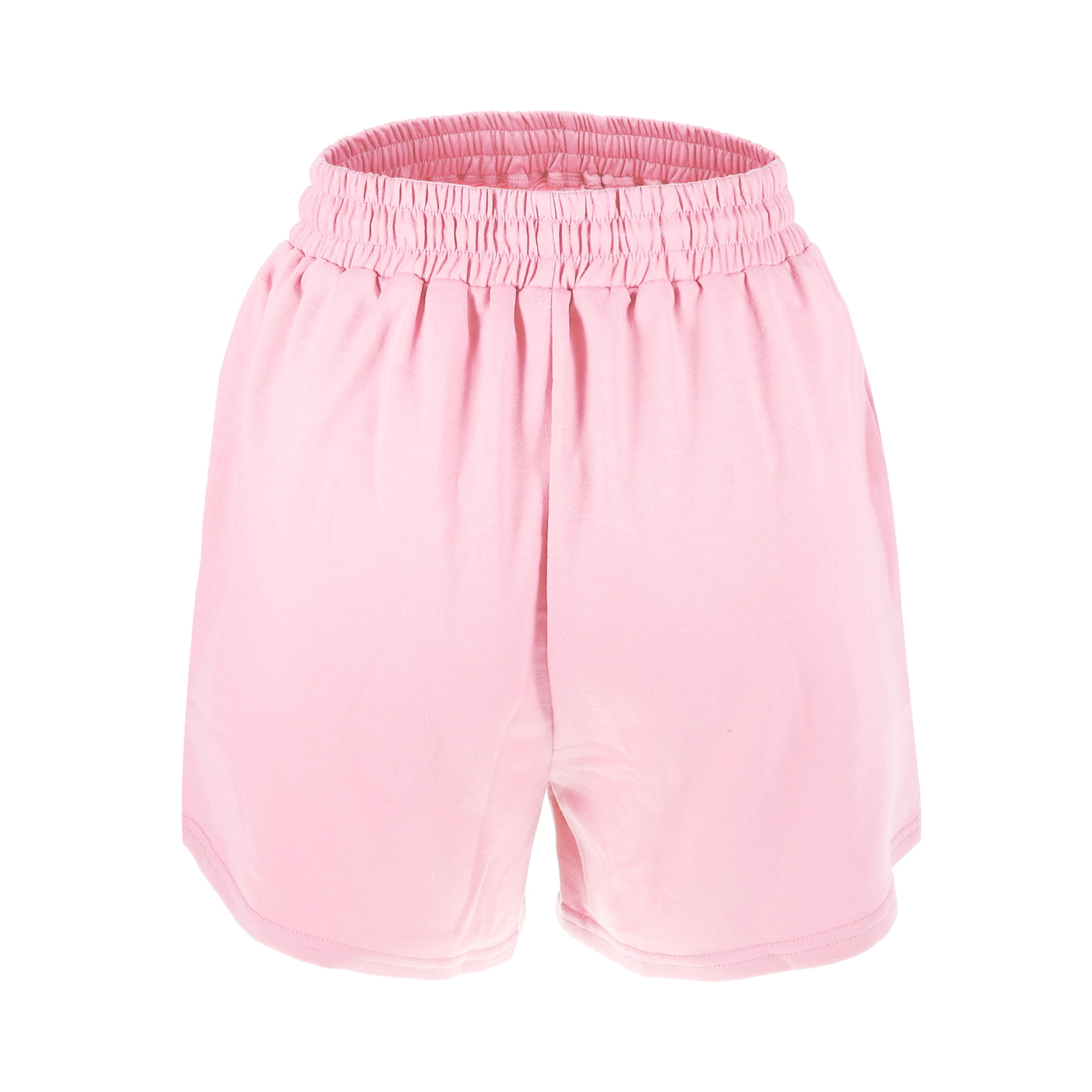 Unique Bargains Women's Flowy Running Shorts High Waisted Workout Shorts Pink Size M