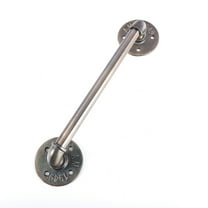 ATT Hardware 12'' Bronze Yellow Iron Industrial Pipe Barn Door Handle, Grab Bar, Towel Bar, Antique Rustic Style