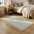 thumbnail image 2 of ODIKA 5'x7' Washable Area Rug Non-Slip, Chair-Friendly Pink Green Bow Design With Scattered Rosebuds And Trailing Vines for Dining Room, Under Table, Home Office, 2 of 7