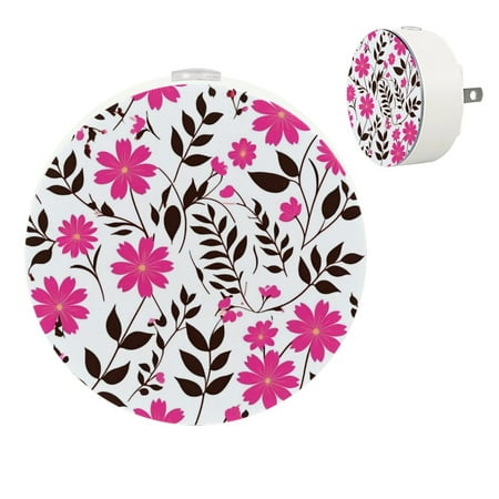 

YZUOUZY Bedside Lamps Nightlight Bedside Lamps Set of 2 Pink Flowers Pastel Pink Gray Backdrop