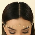 thumbnail image 7 of Golden Headpiece Hair Chain Hanging Small Bellis Perennis Head Chain Jewelry Bride Party Festival Birthday Gift For Women and Girls, 7 of 7