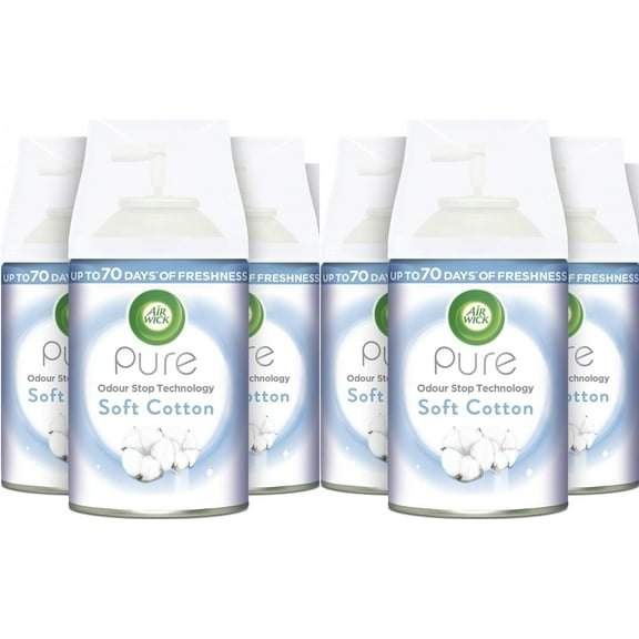 Air Wick Freshmatic Automatic Spray Air Freshener Refill, Soft Cotton Scent, 250 mL, 6 Count
