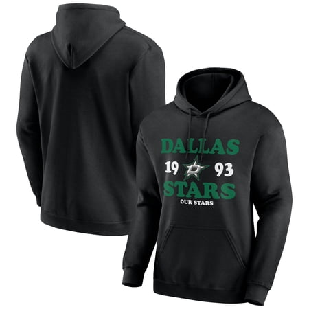 Men's Black Dallas Stars Fierce Competitor Pullover Hoodie