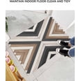 thumbnail image 6 of Shag Bath Rugs Aztec Geometric Abstract Art Plush Soft Fluffy Doormat Floor Carpet,Non-Slip Living Room Bedroom Kitchen Entryway Door Mats Boho Tribal Retro Wood Board, 6 of 6