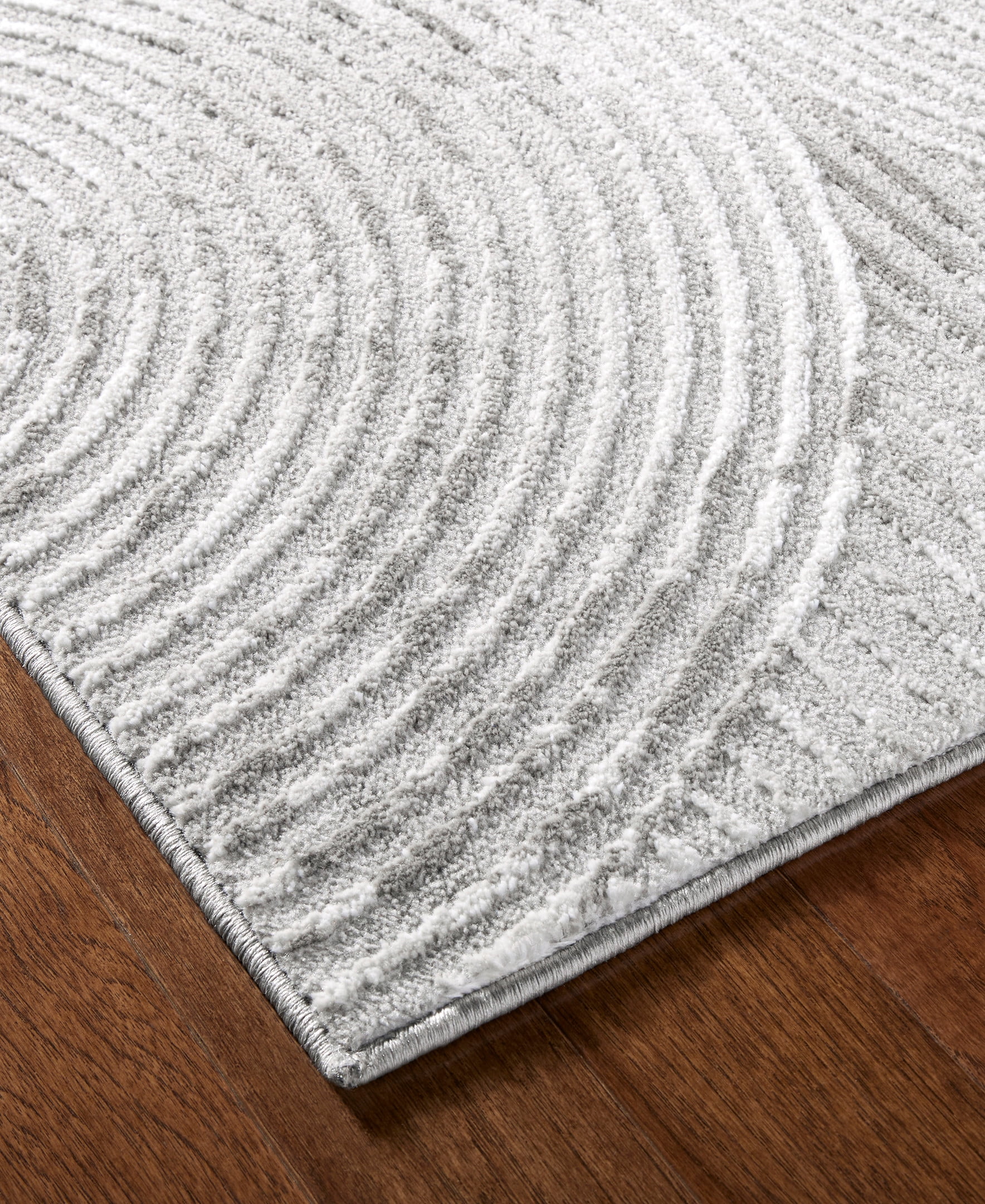 TOWN & COUNTRY LUXE Maya Soft Arches Neutral Indoor Area Rug with High-Low Texture, Grey, 7'10"x10'2"