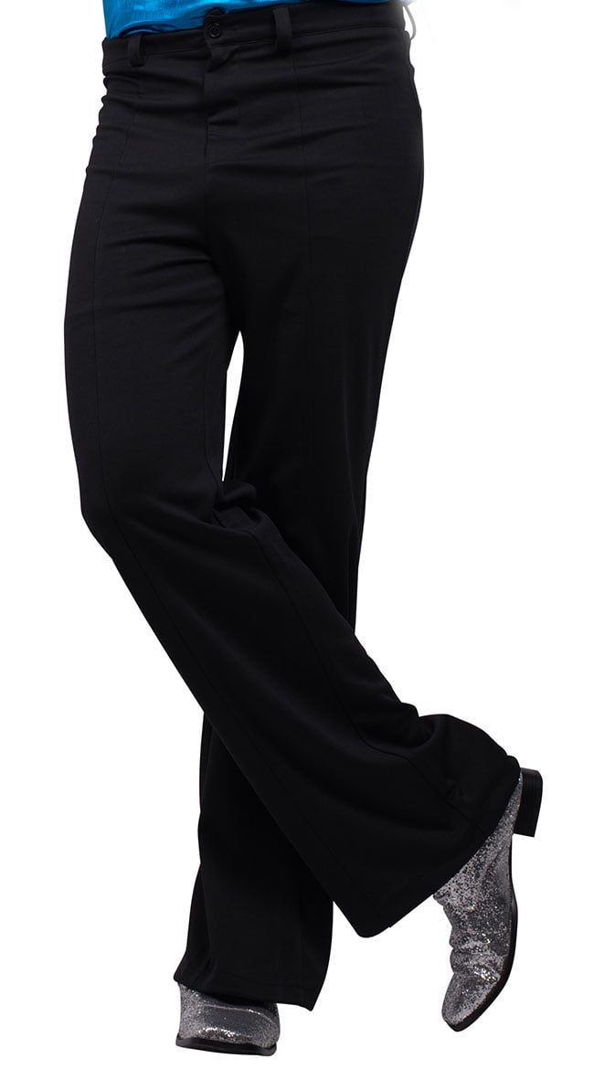 mens black bell bottom pants