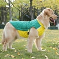 thumbnail image 3 of BadPiggies Waterproof Dog Vest Coat Reflective Windproof Winter Warm Pet Jacket for Small Medium Large Dogs (4XL, Green), 3 of 8