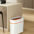 thumbnail image 2 of HBBKVI 4 Gallon Plastic Popup Lid Trash Can, Slim Trash Can for Bathroom Kitchen Living Room, 2 of 6