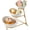 Gold, variant on 3 Tier Serving Stand and Platters Set Large Tiered Serving Platters with Collapsible Sturdier Rack 14 Inches Tiered Serving Tray for Appetizer Fruit, Dessert and Cupcake
