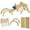 Natural Wood, variant on Qaba 5 in 1 Pikler Triangle Set with Ladder, Ramp, Arch, Nature Wood
