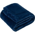 thumbnail image 5 of Bulk Throw Blankets 24 Pack for Wedding Favors, Guests - Chenille Throw Blankets for Bed, Couches and Sofas, Donation, 250 GSM (Navy Blue Pack), 5 of 9