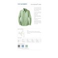 thumbnail image 2 of Port Authority L647 Ladies Stripe Poplin Shirt - Wintergreen/ White - Small, 2 of 2