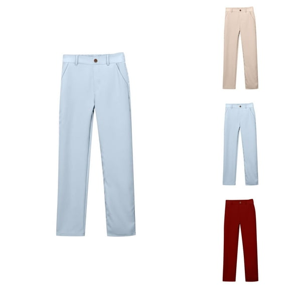 Girls Pants Casual Pants for Girls Comfortable Dress Pants for Kids High Stretchy Design with Pockets for Everyday Wear from 5 to 14 Years