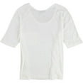 thumbnail image 2 of TRULY MADLY DEEPLY Womens Burnout Pocket Basic T-Shirt, White, Small, 2 of 2