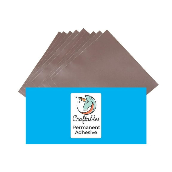 Craftables Rose Gold Vinyl Sheets - Permanent, Adhesive, Glossy & Waterproof