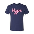 thumbnail image 2 of Wild Bobby, Hope Pink Ribbon Support Brave Fight, Breast Cancer Awareness, Men Premium Tri Blend Tee, Vintage Navy, Small, 2 of 5